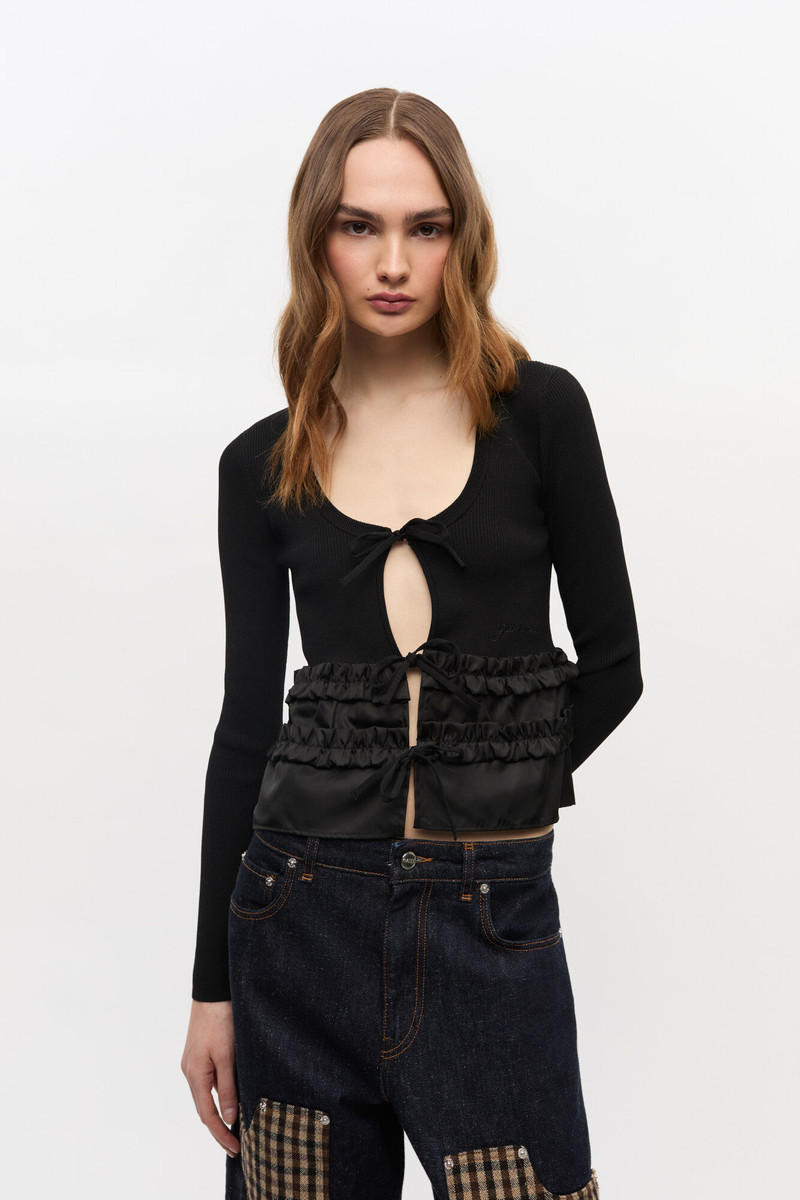 GANNI MELANGE KNIT CARDIGAN outlook