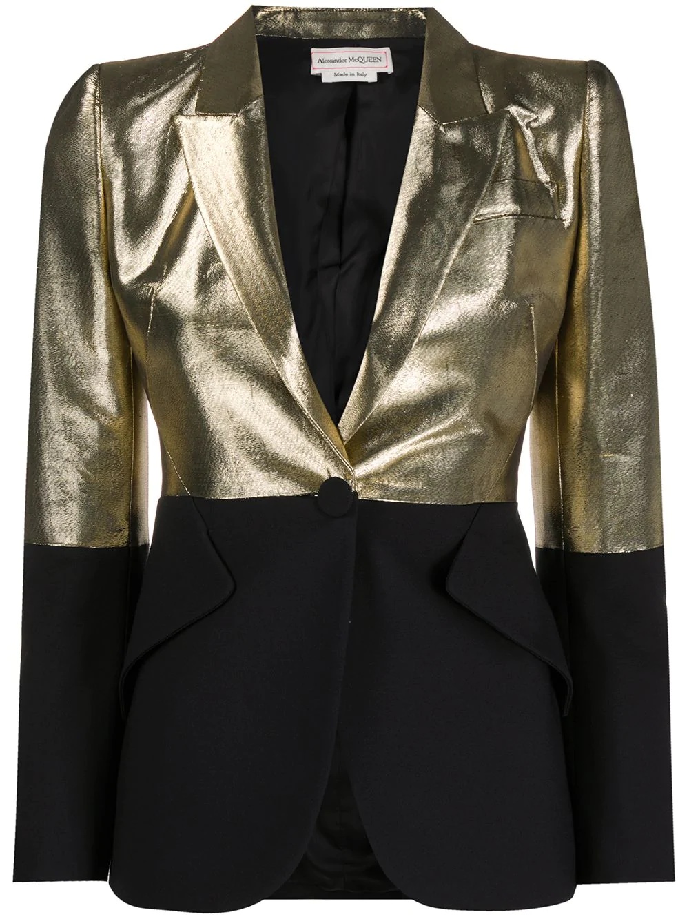 block tone gold and black blazer jacket - 1