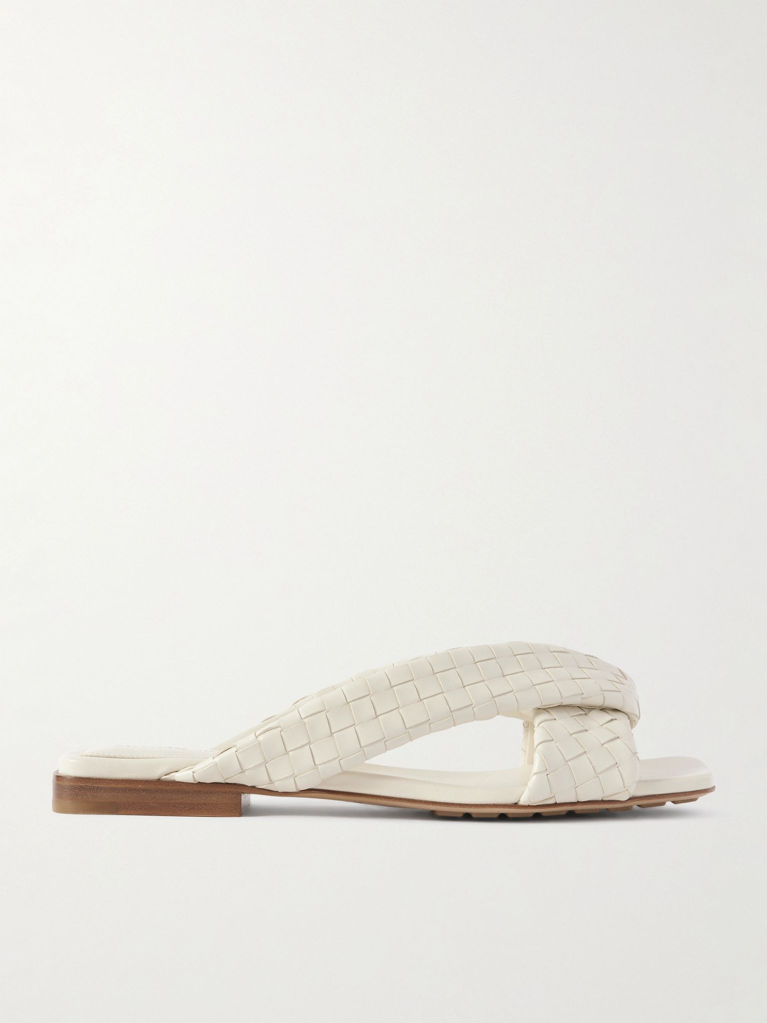 Riva intrecciato leather sandals Off-white - 1