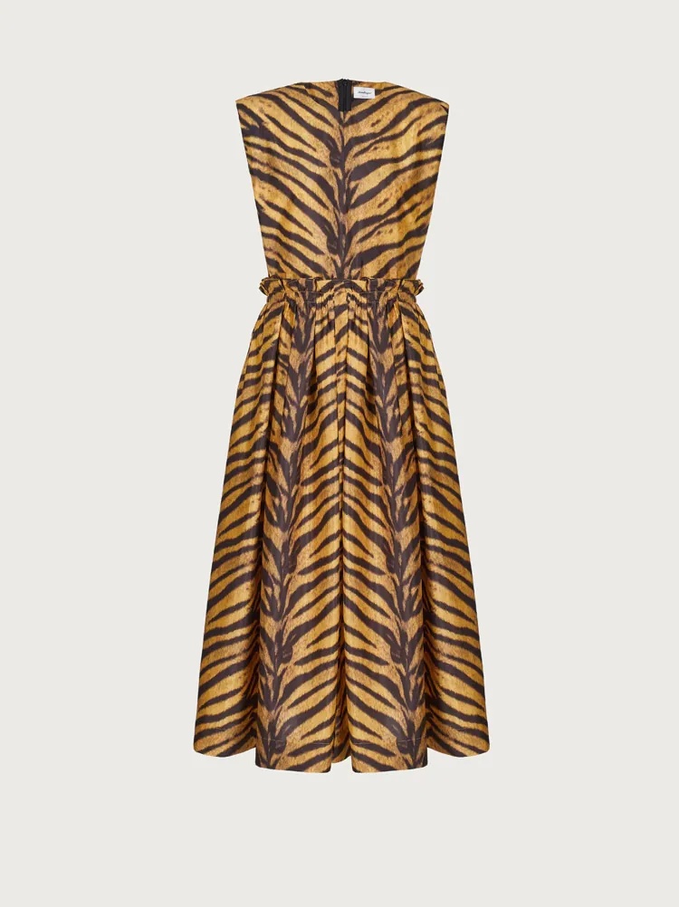 SLEEVELESS ANIMAL PRINT DRESS - 1