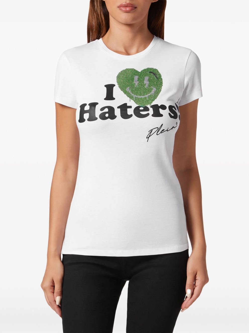 slogan-print cotton T-shirt - 3