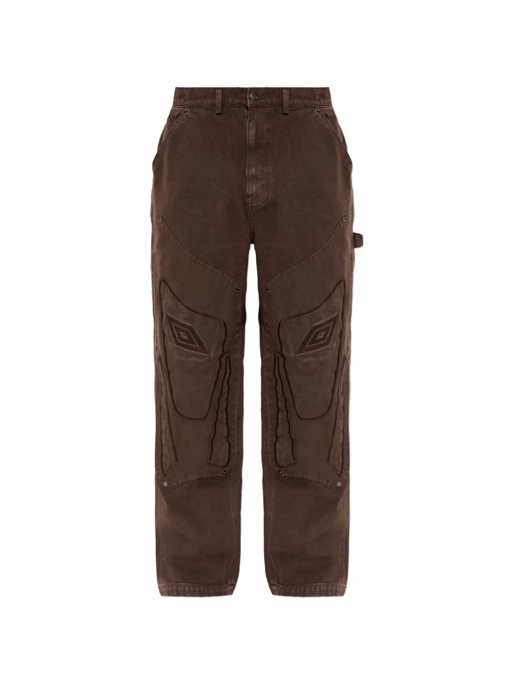 logo-embroidered trousers - 1