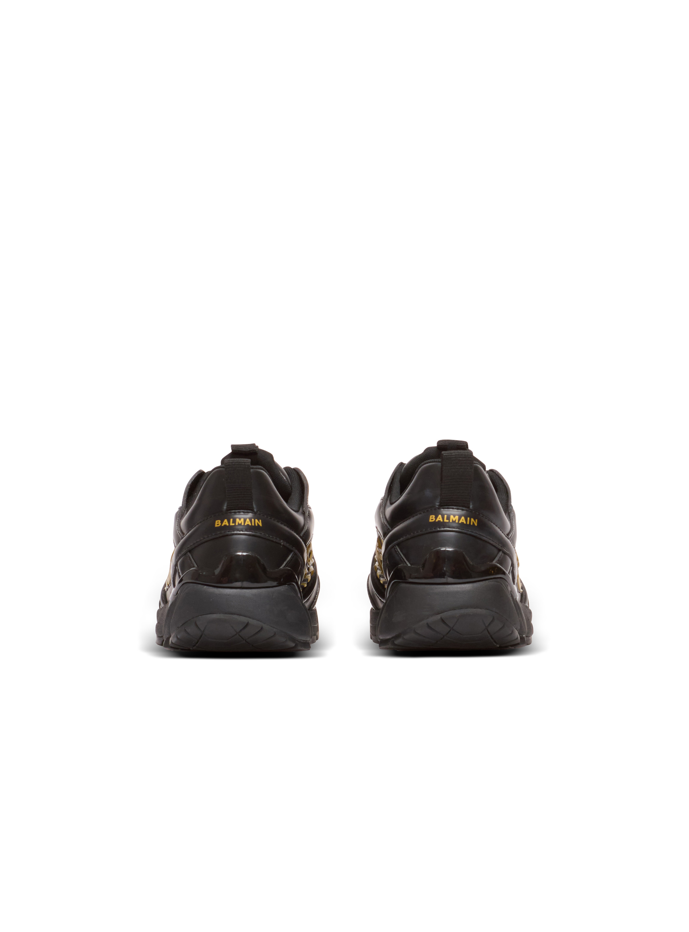 Cosmic Dust glazed leather trainers - 5