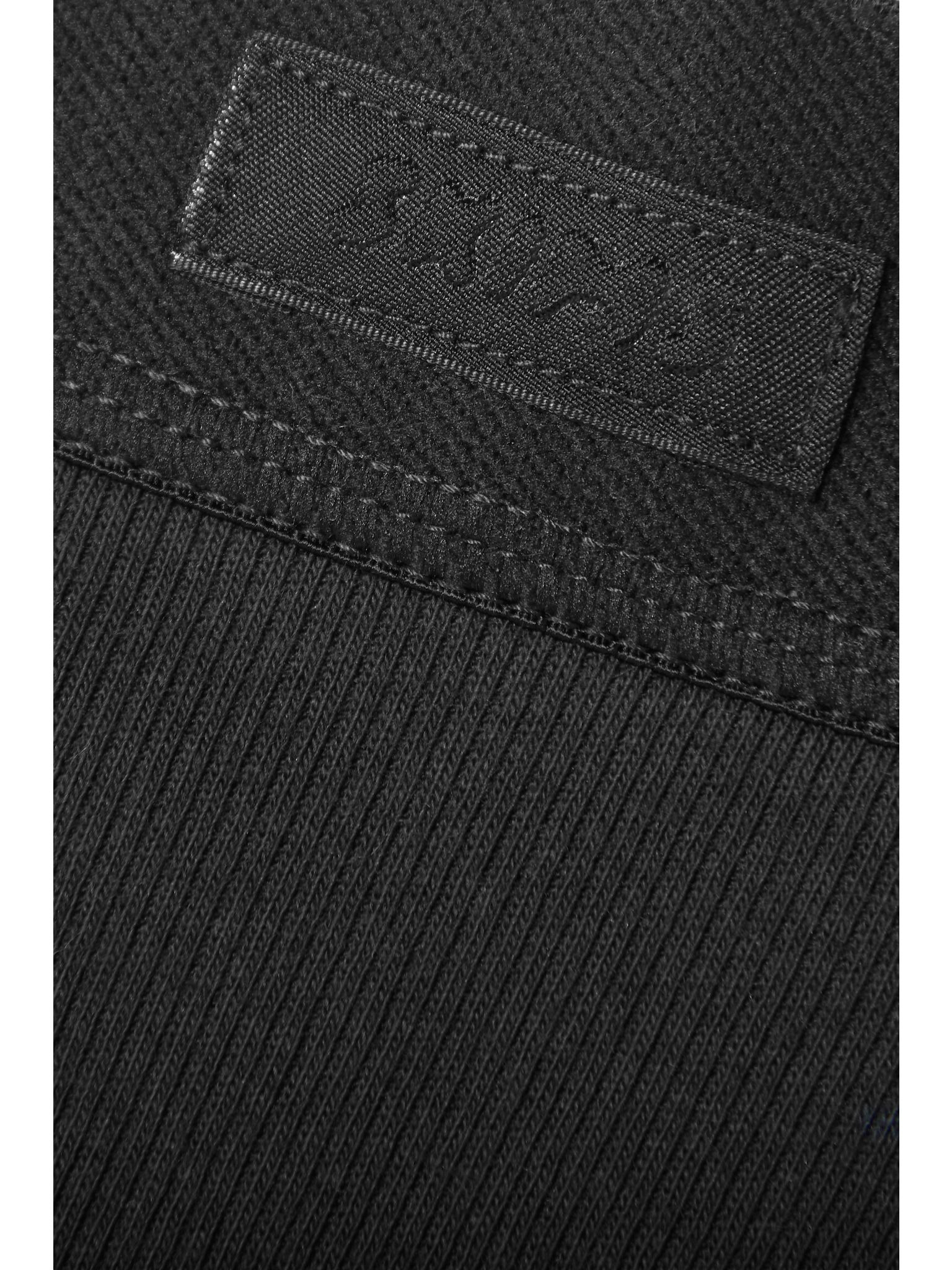 Cotton Collection ribbed cotton-blend jersey boxer shorts - Soot Black - 4