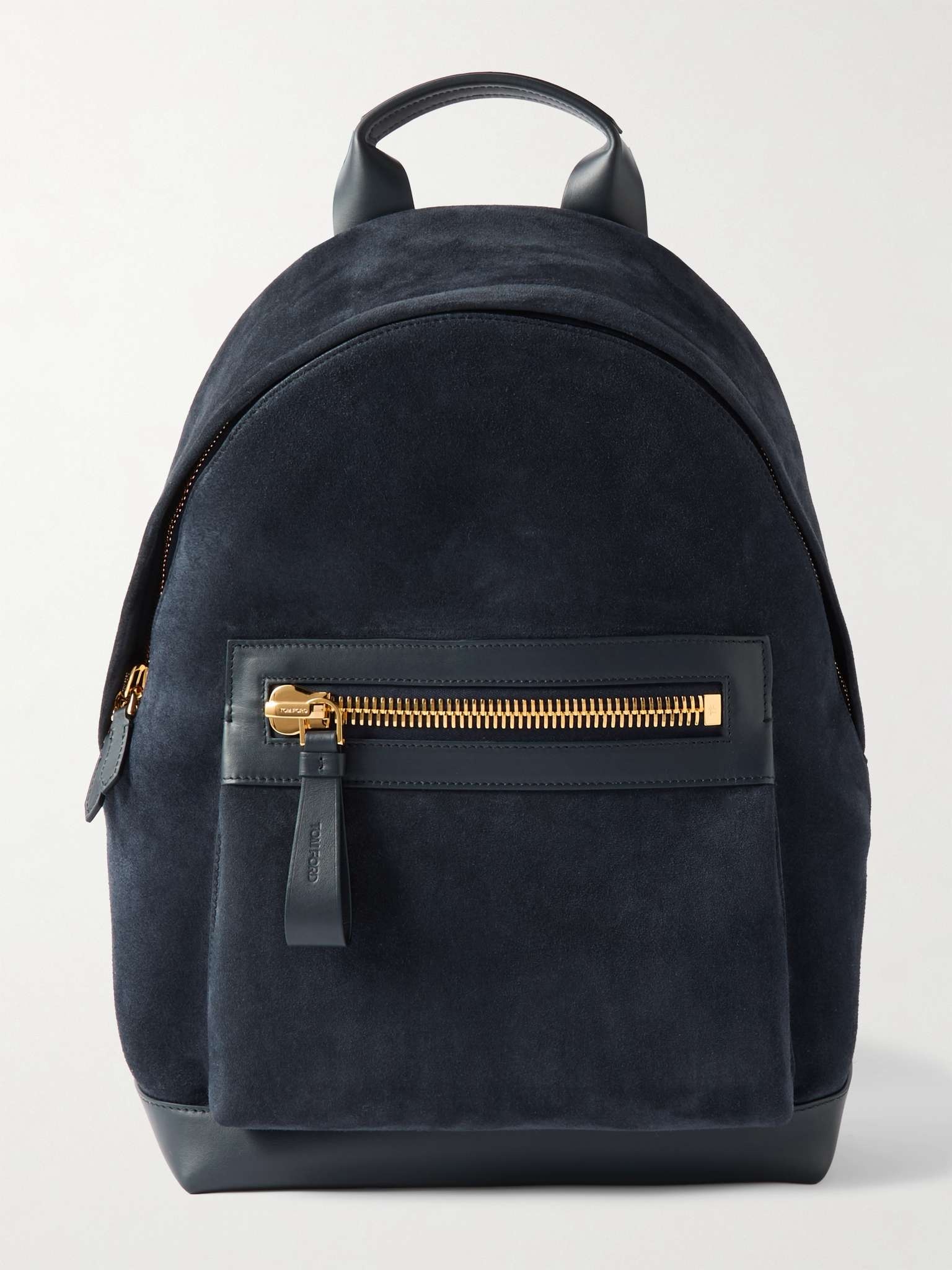 TOM FORD Buckley Leather-Trimmed Suede Backpack mrporter