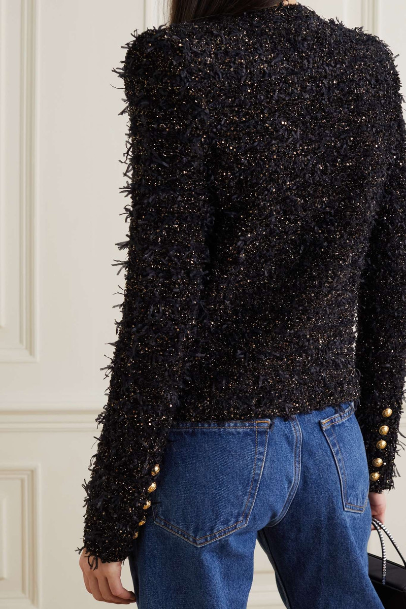 Metallic bouclé-tweed jacket 4