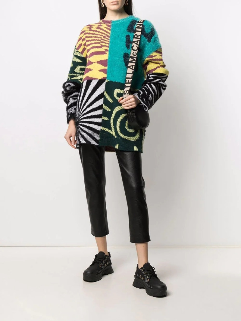 colour-blocked logo jumper 3