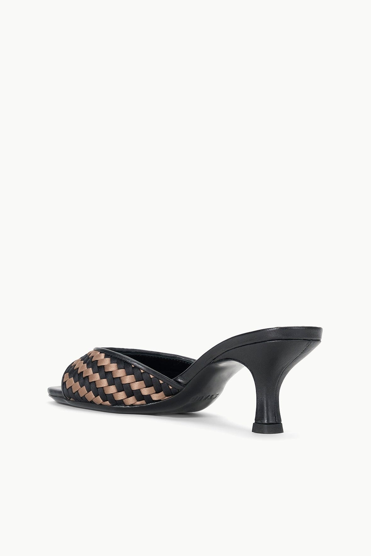 STAUD BRIGITTE MULE BLACK WOVEN - 5