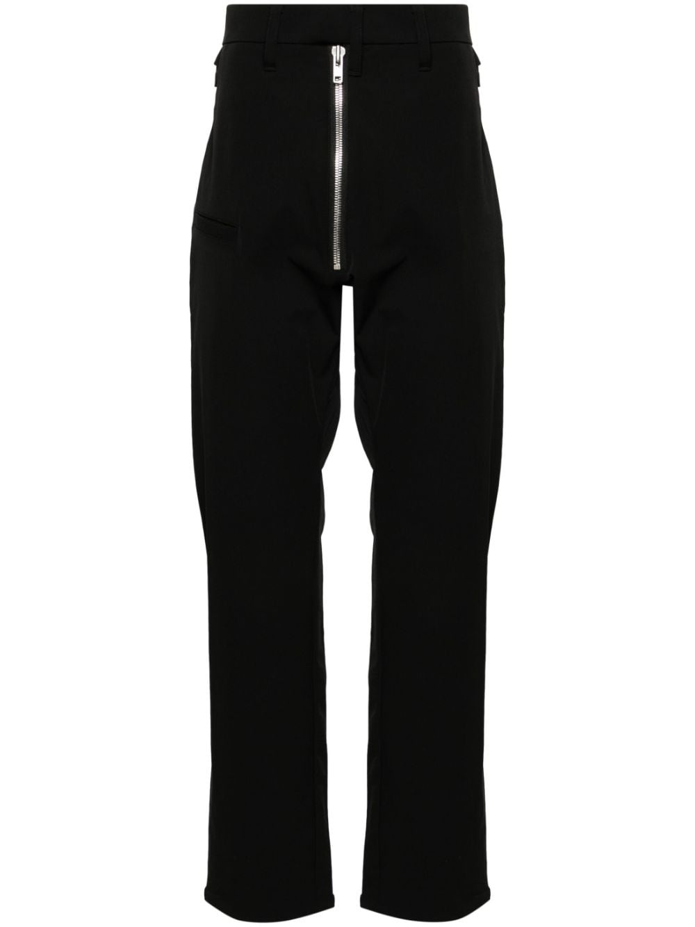 mid-rise tapered-leg trousers - 1