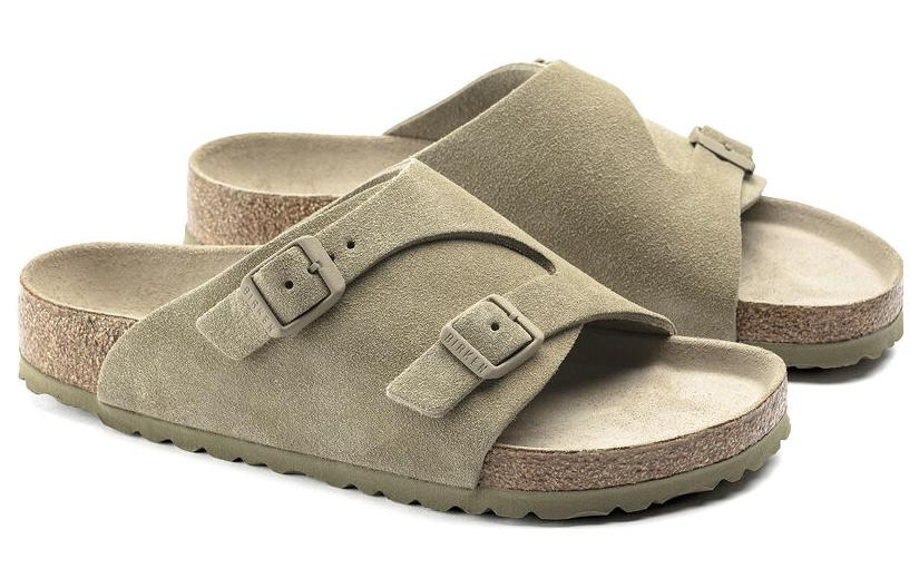 Birkenstock Zurich Soft Footbed Suede Sandals'Faded Khaki' 1019197 - 3