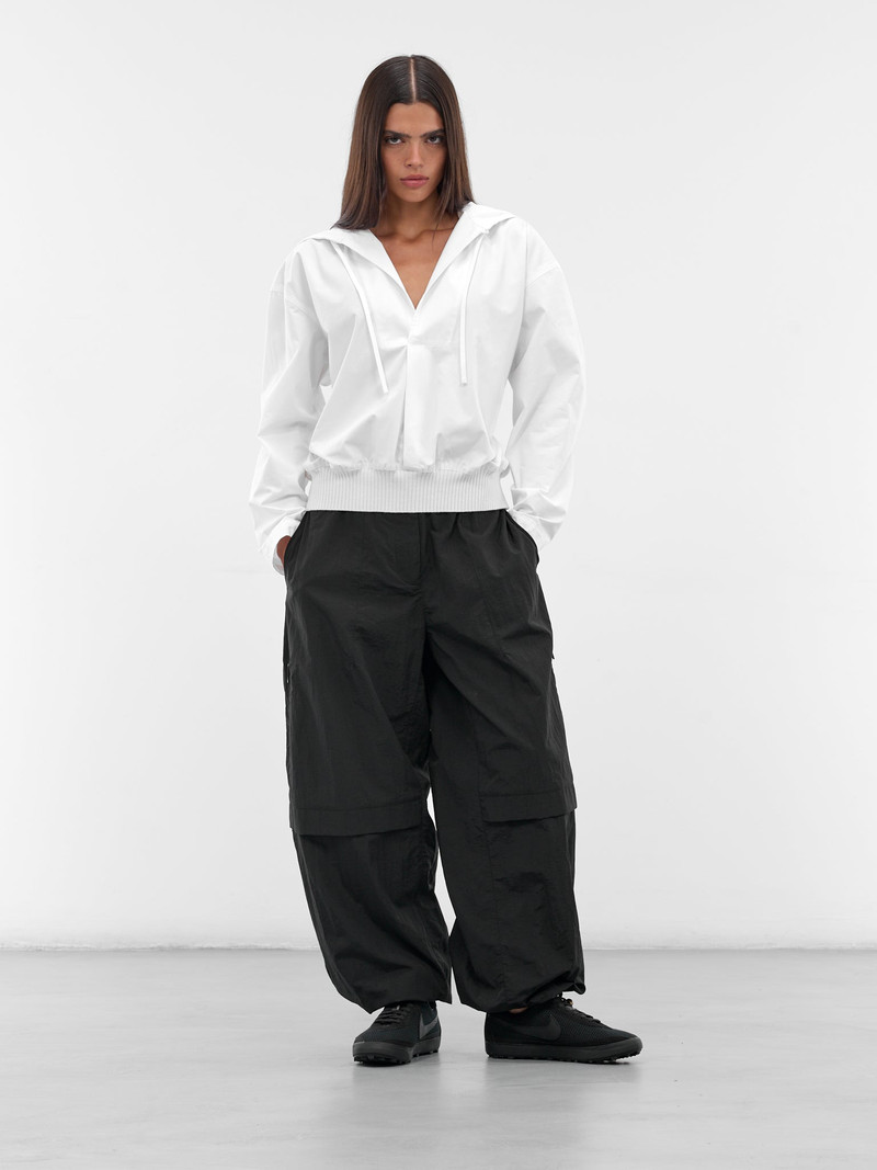 JACQUEMUS White Haut Trapezi Relaxed Hoodie outlook