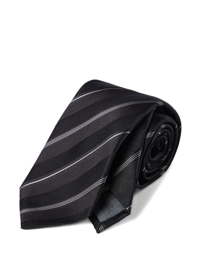 Brunello Cucinelli striped silk tie outlook