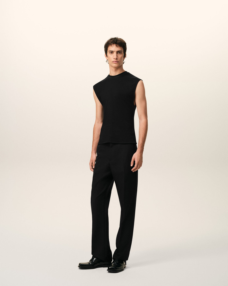 BLACK JERSEY SLEEVELESS FITTED TOP 6