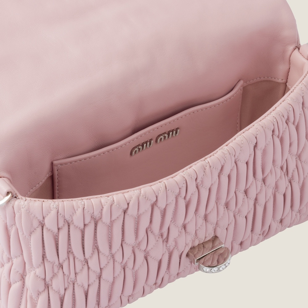 Miu Miu Miu Crystal Cloqué Nappa leather bag | REVERSIBLE