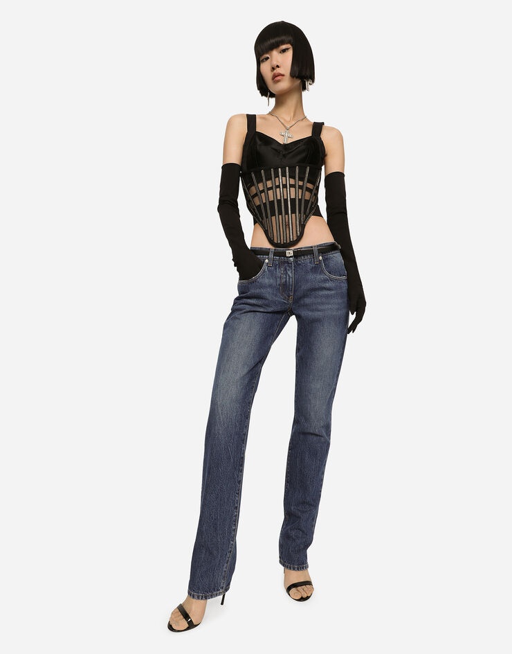 Stretch denim skinny jeans - 6