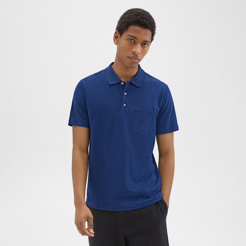 Theory Bron Polo Shirt in Slub Cotton outlook