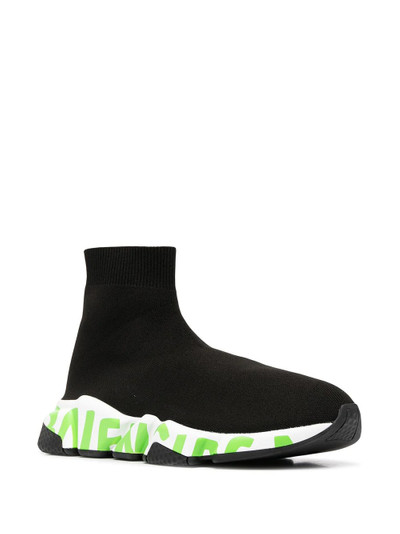 BALENCIAGA Speed graffiti-print sock sneakers outlook