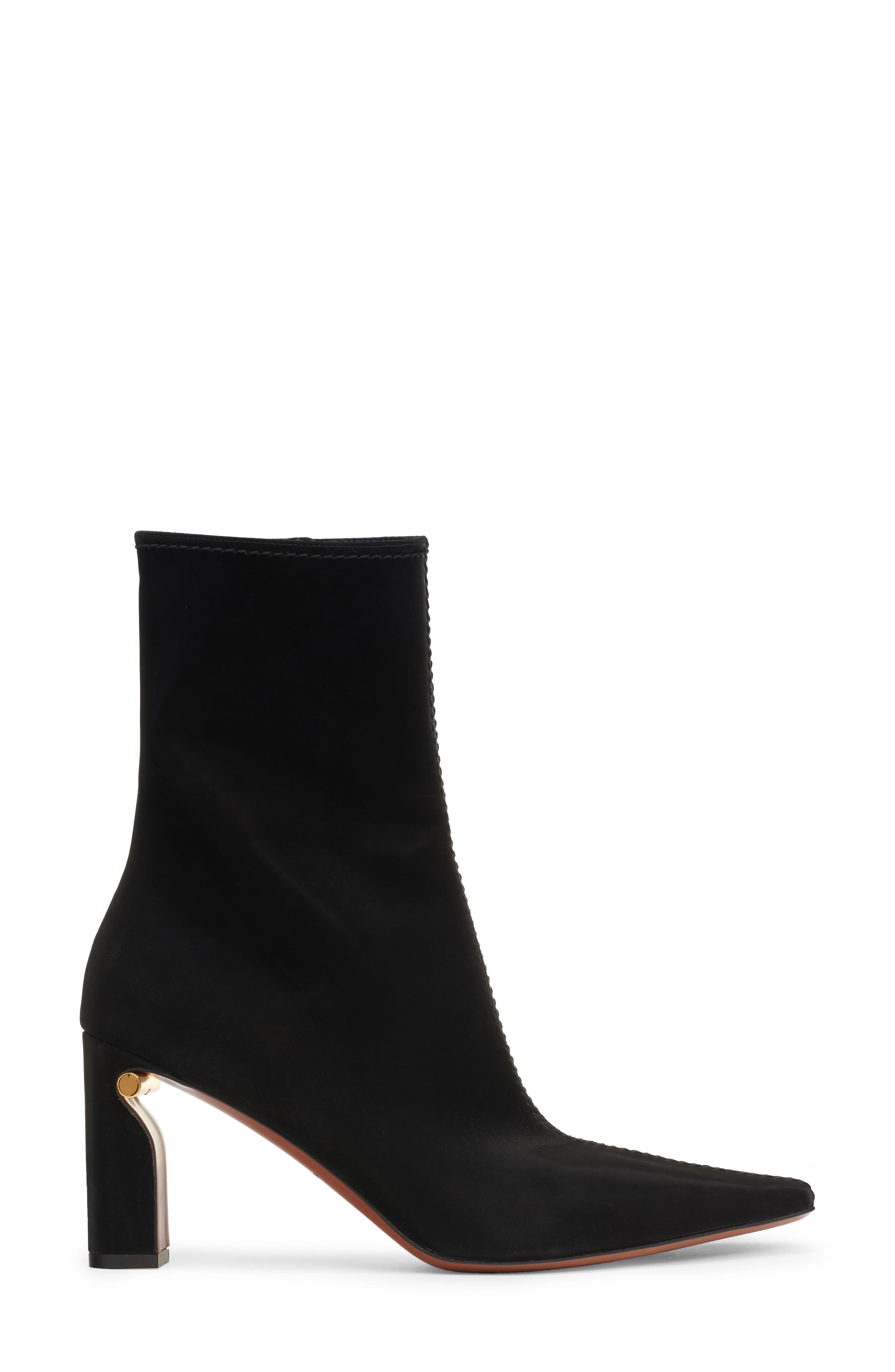 McQueen Block Heel Bootie in Black/Gold at Nordstrom - 3