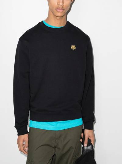 KENZO Tiger logo-patch sweatshirt outlook