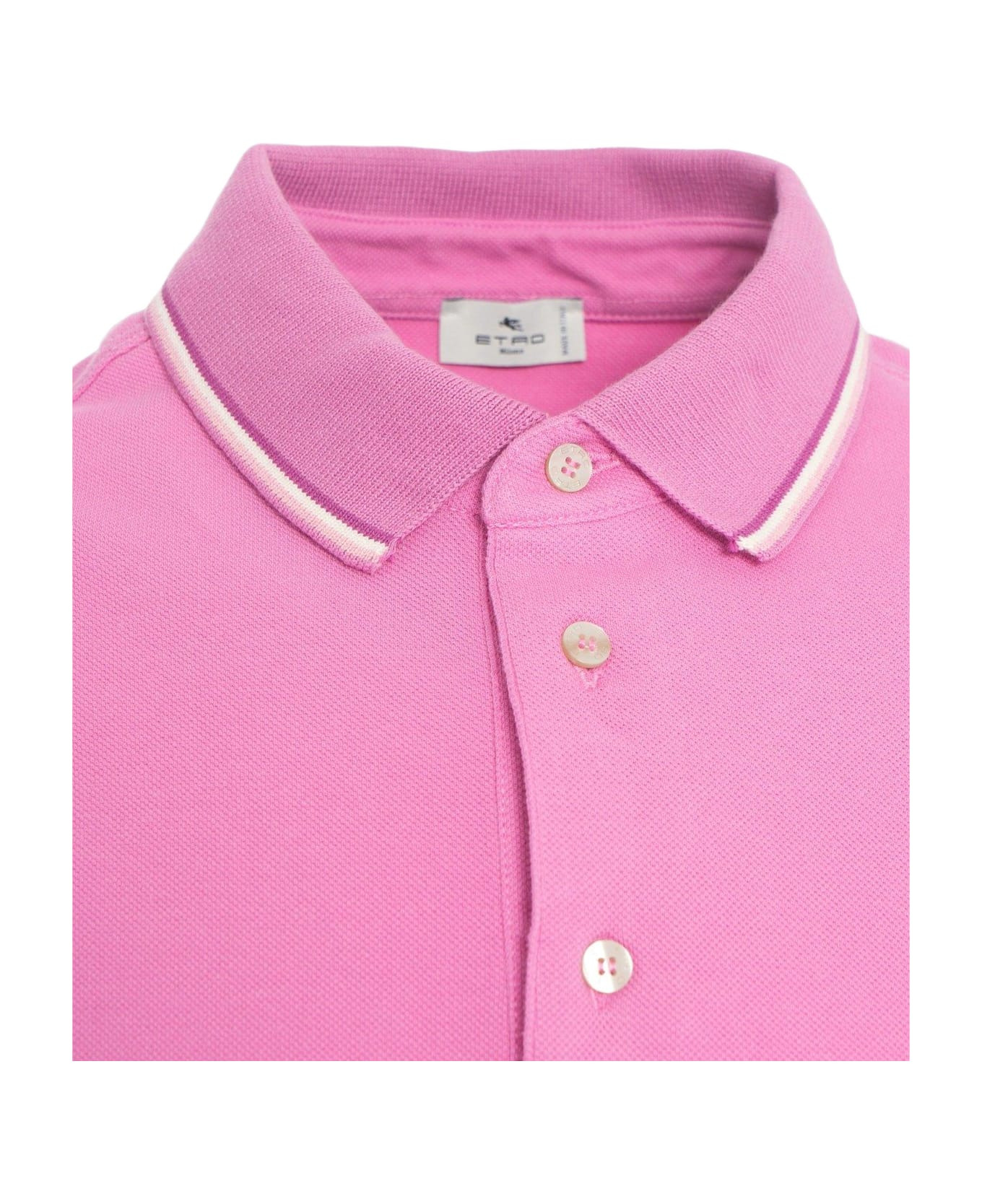 Logo Embroideried Polo Shirt - 4