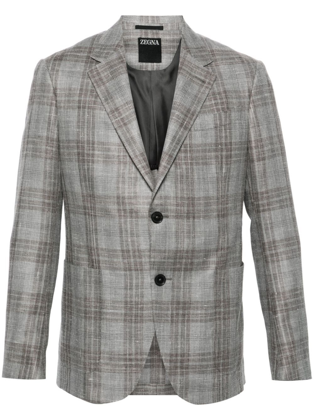 Zegna Men Wool And Silk Blend Jacket - 4