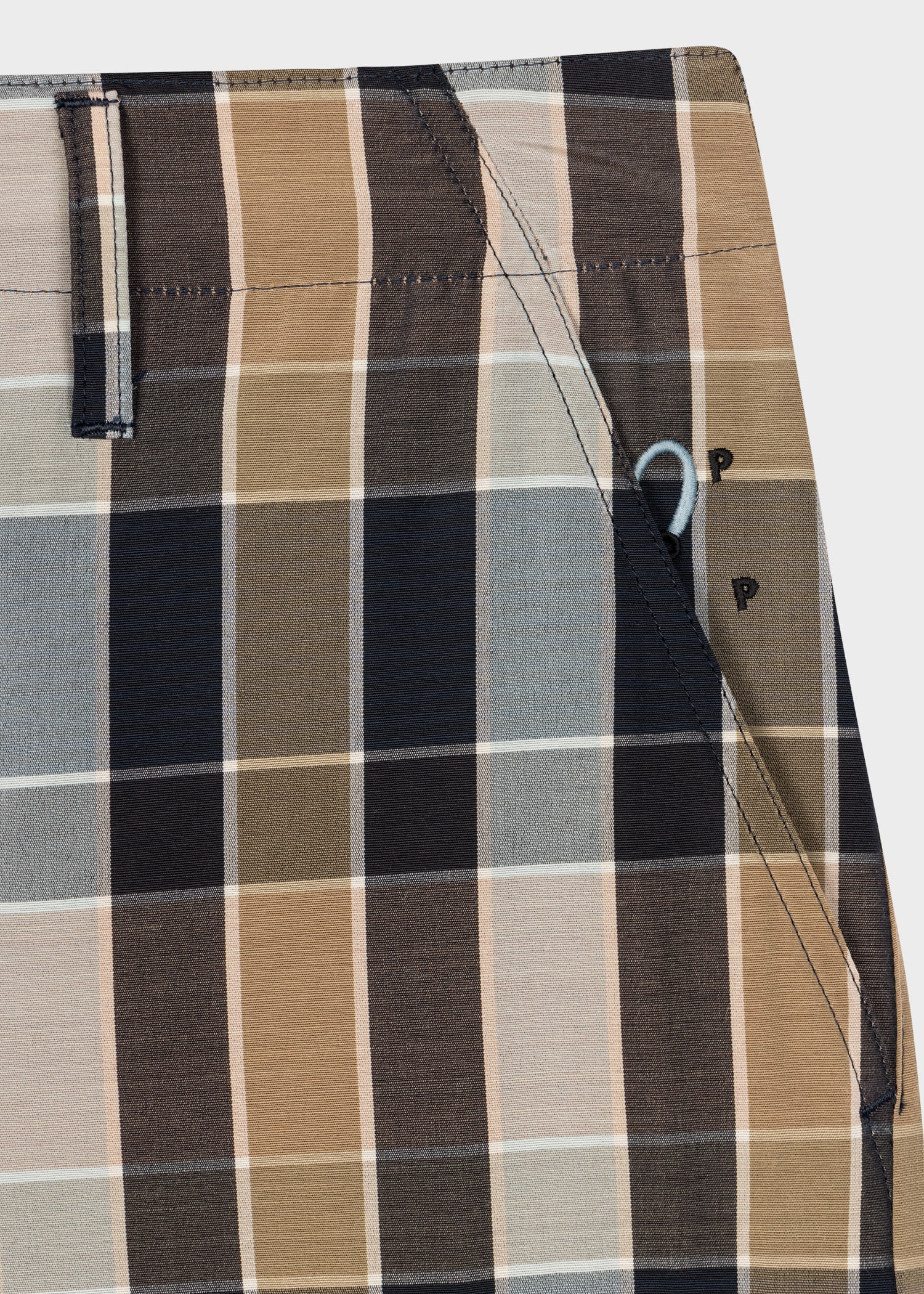 Wool-Blend Check Cargo Shorts - 2