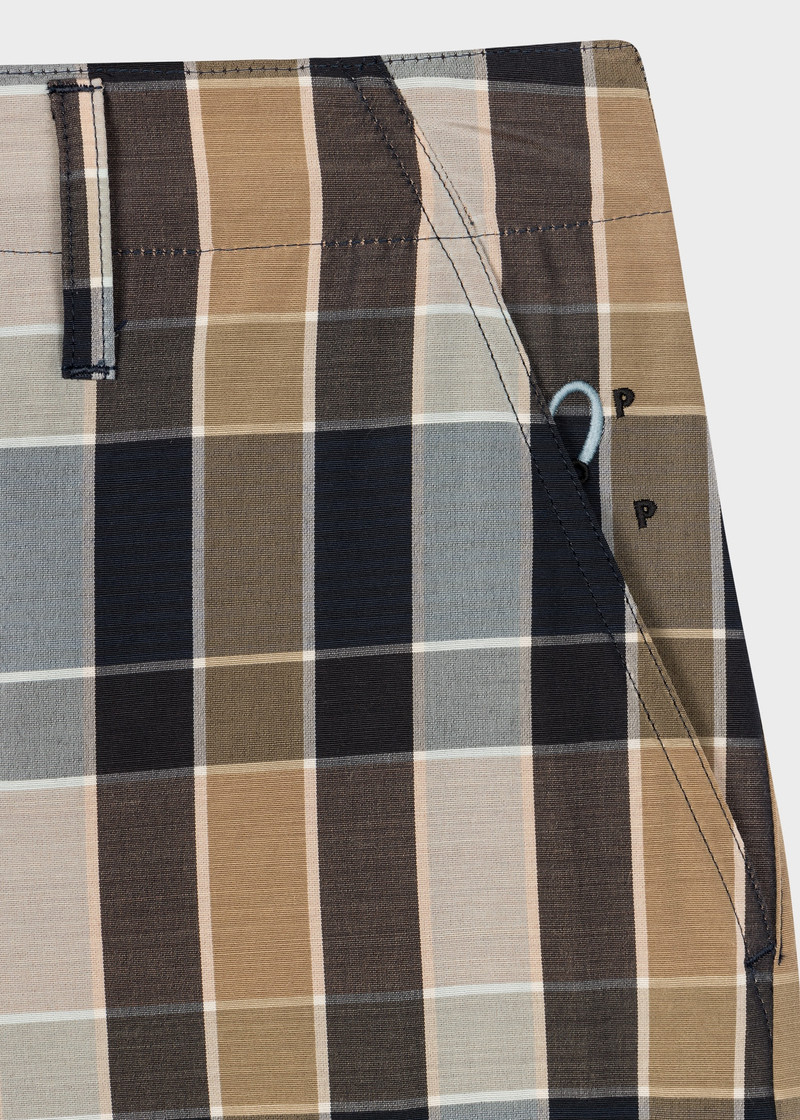 Paul Smith Wool-Blend Check Cargo Shorts outlook