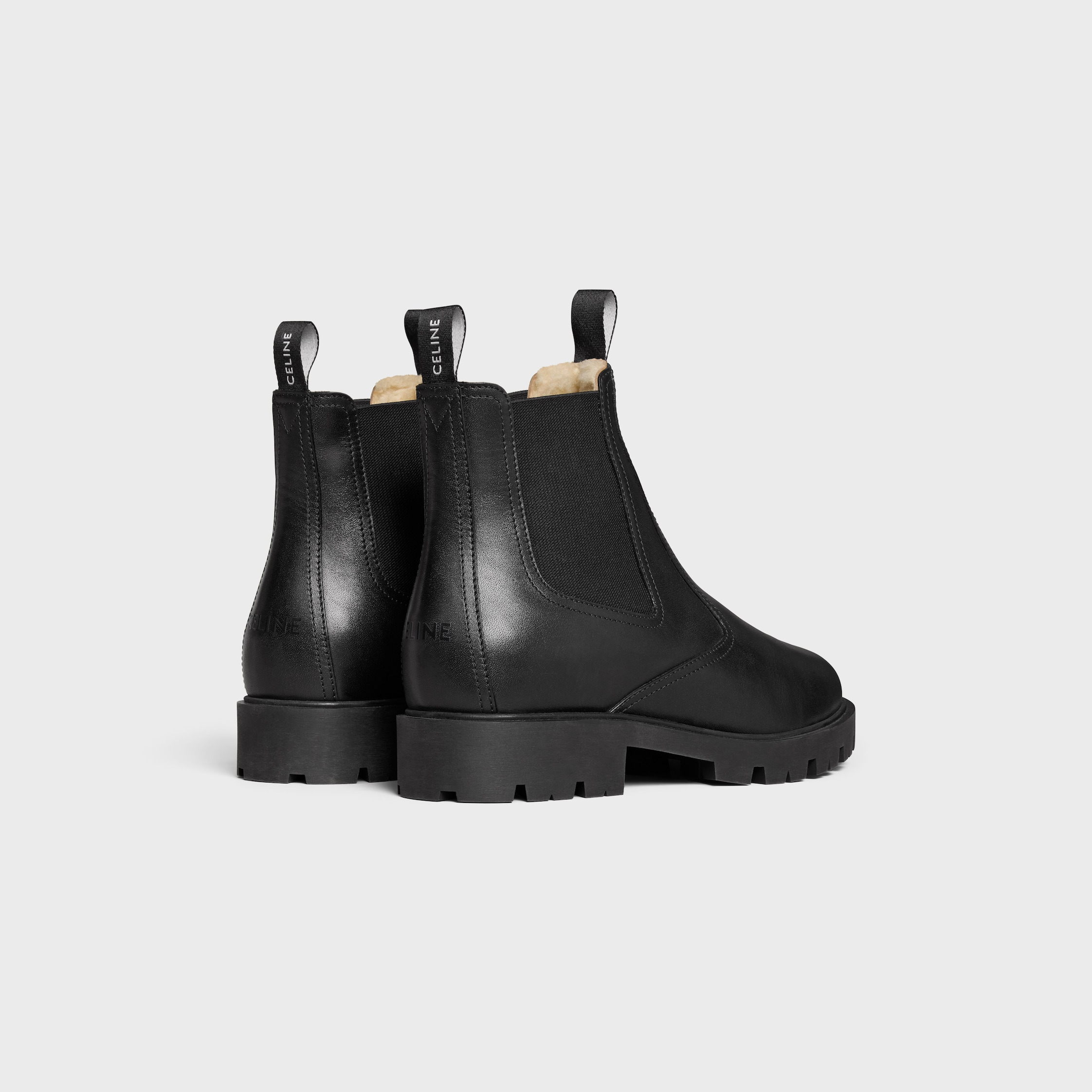CELINE MARGARET CHELSEA BOOT WITH SHEARLING in Calfskin - 3