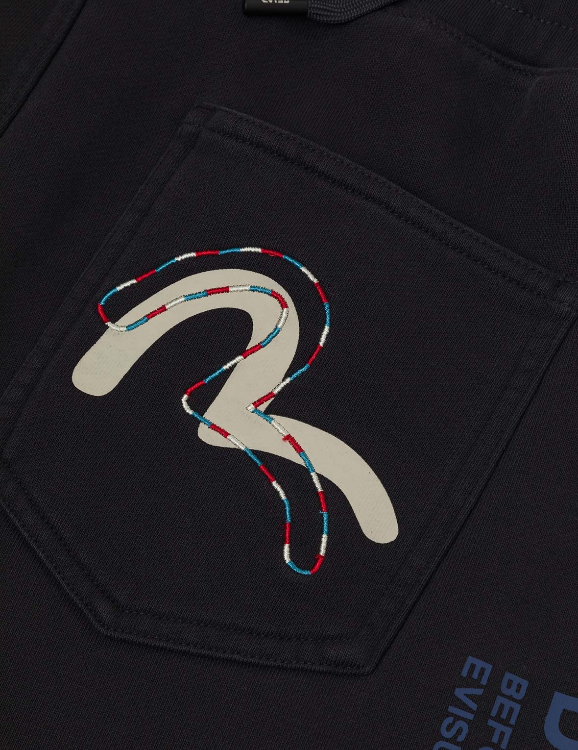 Washed Multi-pocket and Logos Print Straight Fit Sweatpants - 13