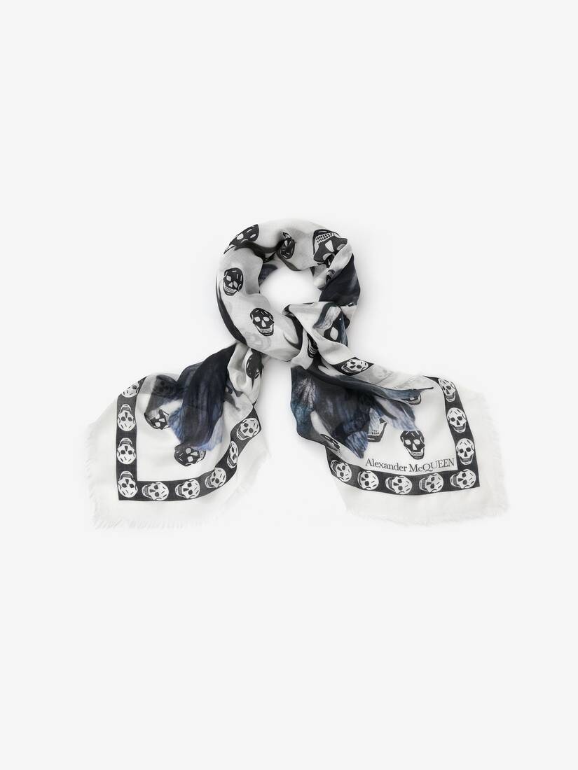 Bellflower Shawl in White/black - 2