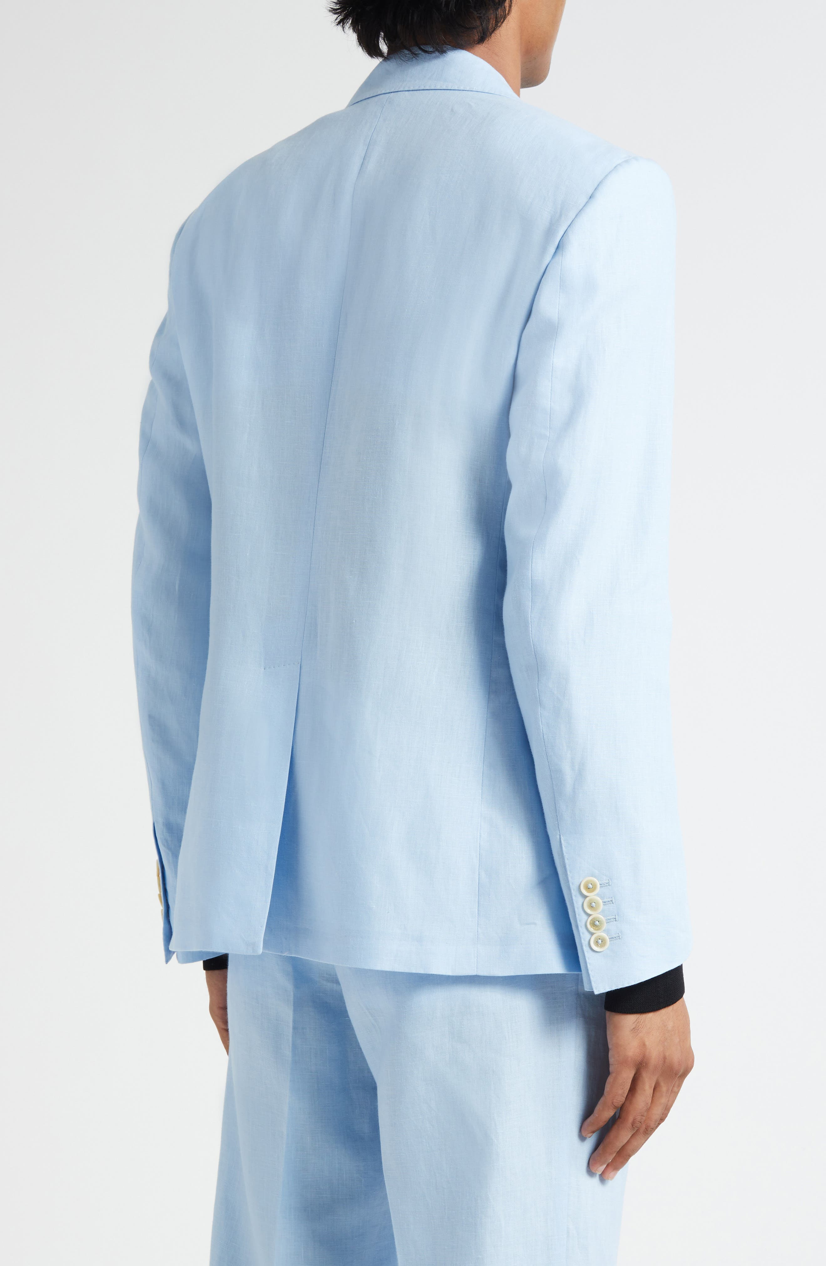 Dolce&Gabbana Sicilia Fit Linen Sport Coat in B1581 Azzurro at Nordstrom - 3