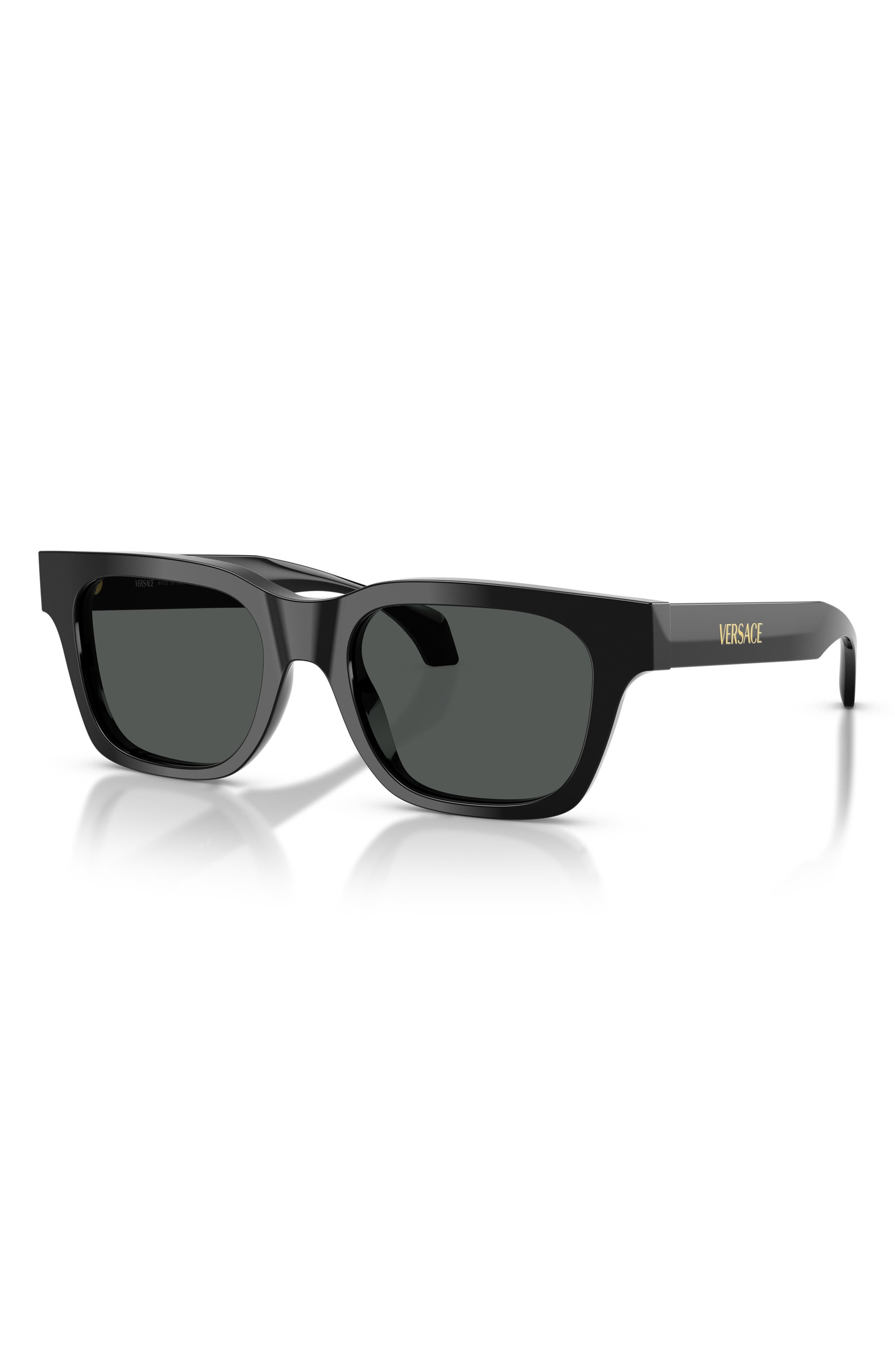 Versace 52mm Square Sunglasses in Black/Dark Grey at Nordstrom - 2