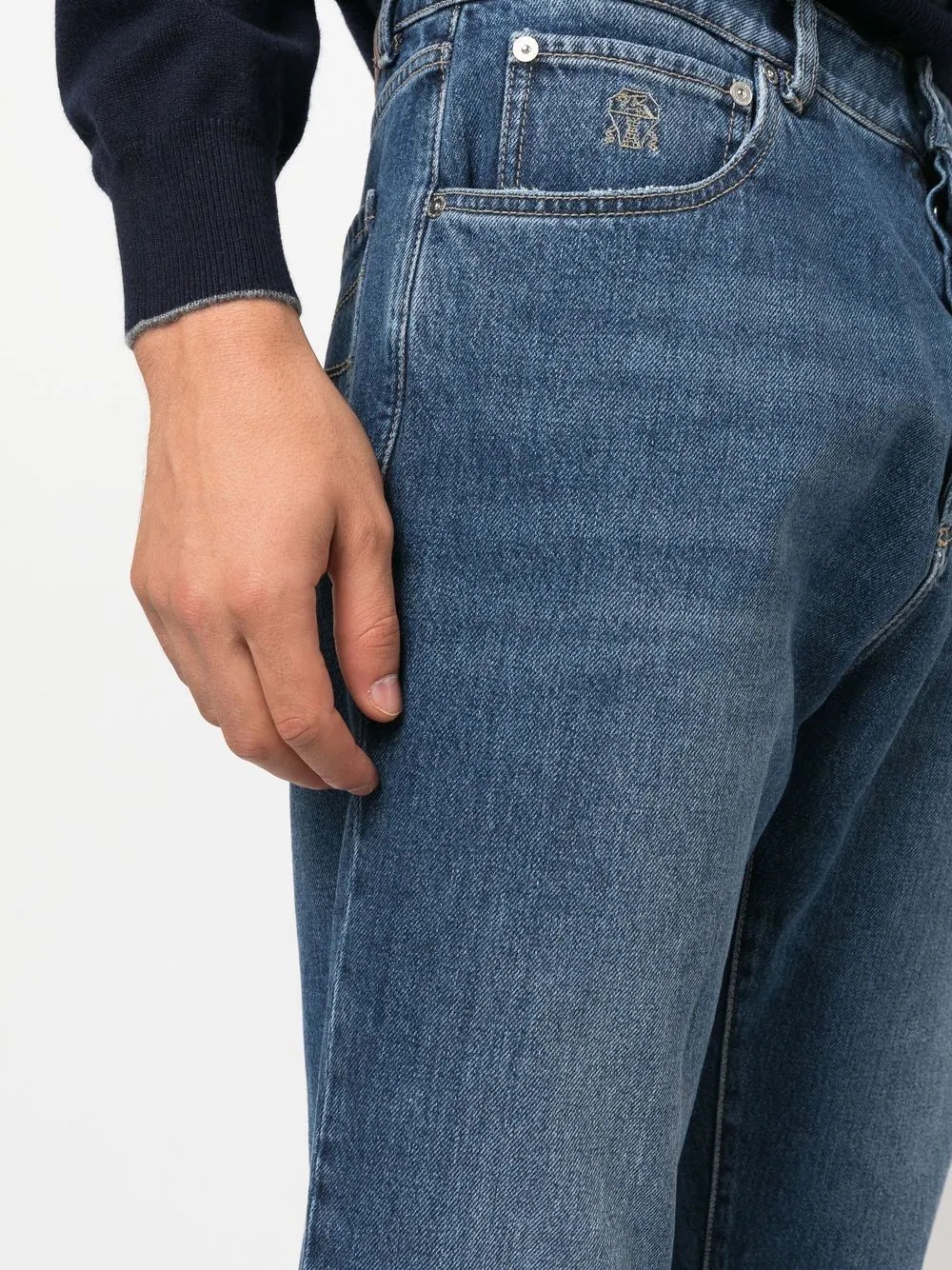 slim-cut denim jeans - 5