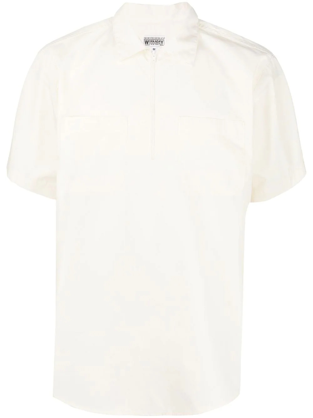 half-zip cotton-blend shirt - 1