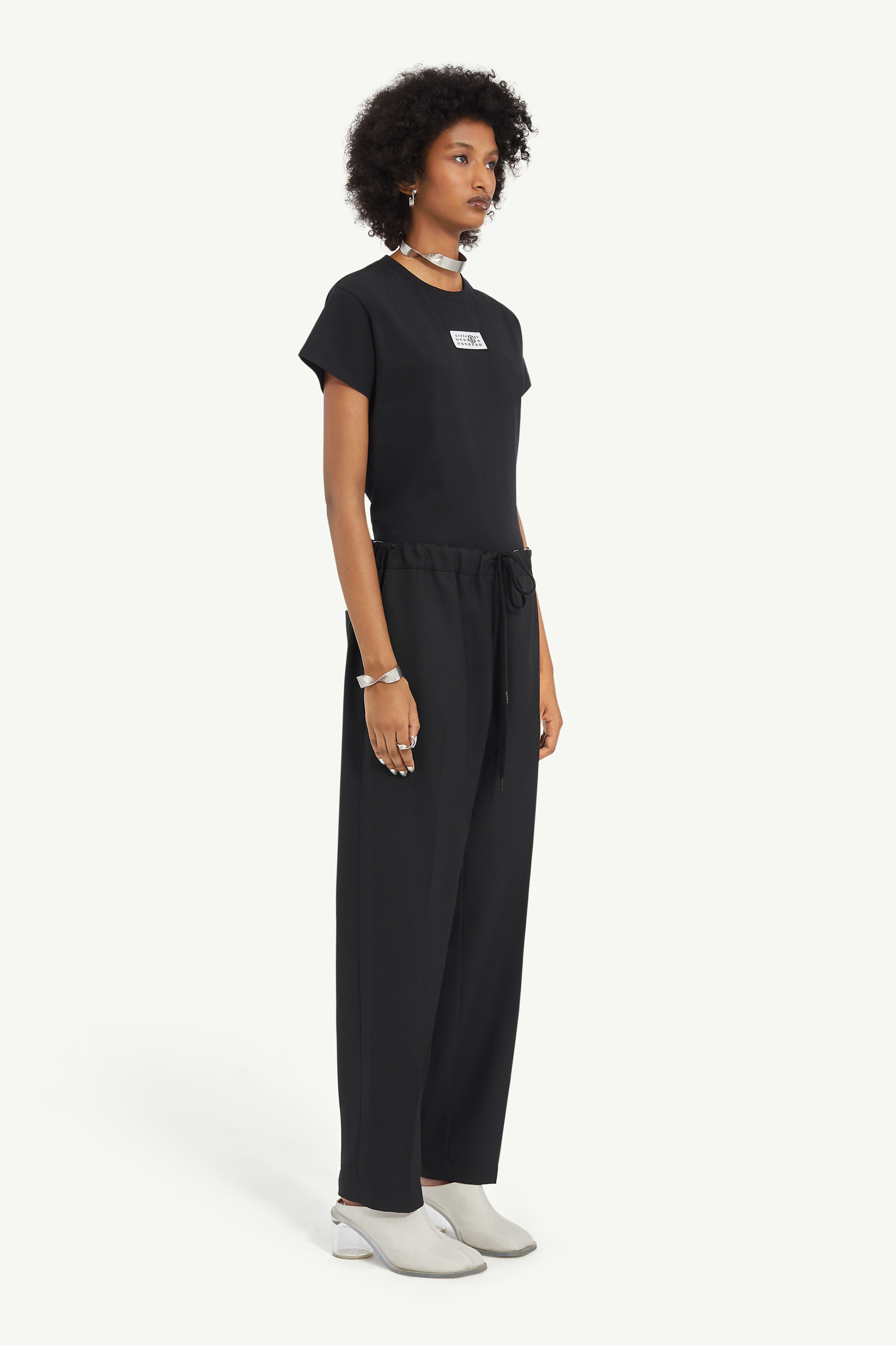 Black Tapered Tailored Trousers - 3