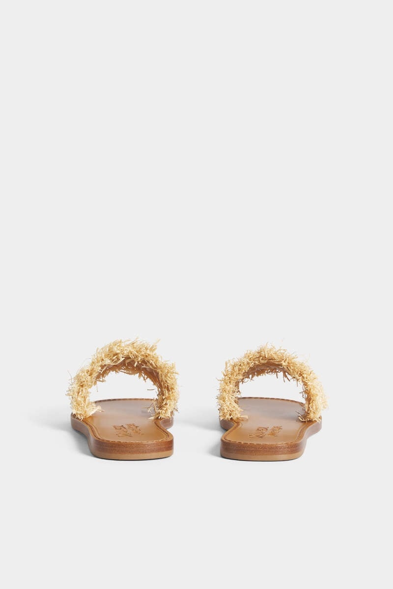 SUMMER LOVERS RAFFIA SLIDES - 3