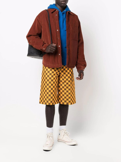 JW Anderson check-print knee-length shorts outlook