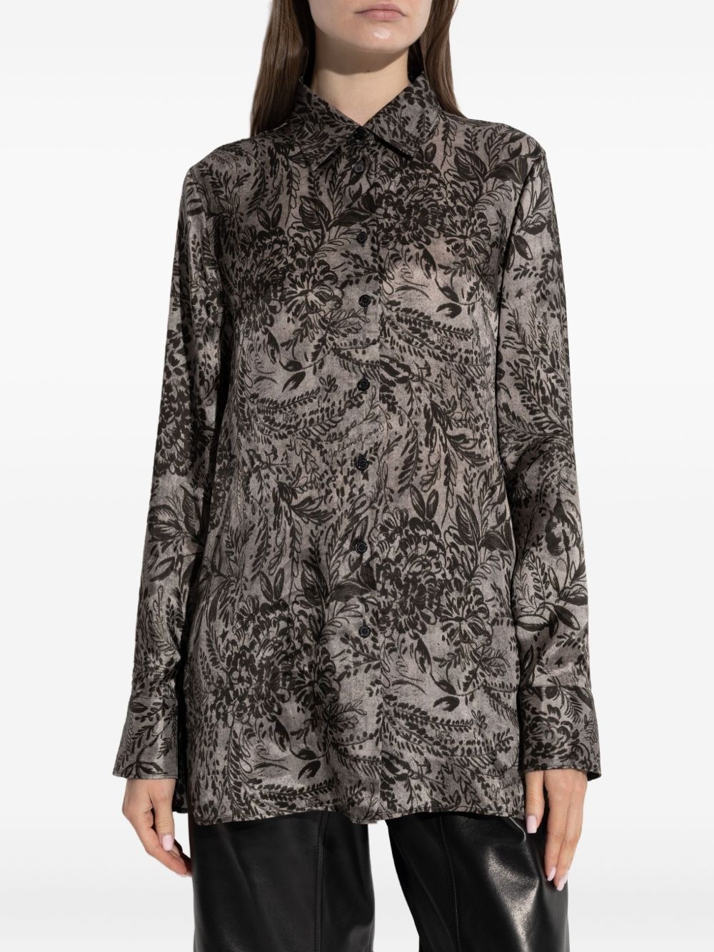 floral-print shirt - 3