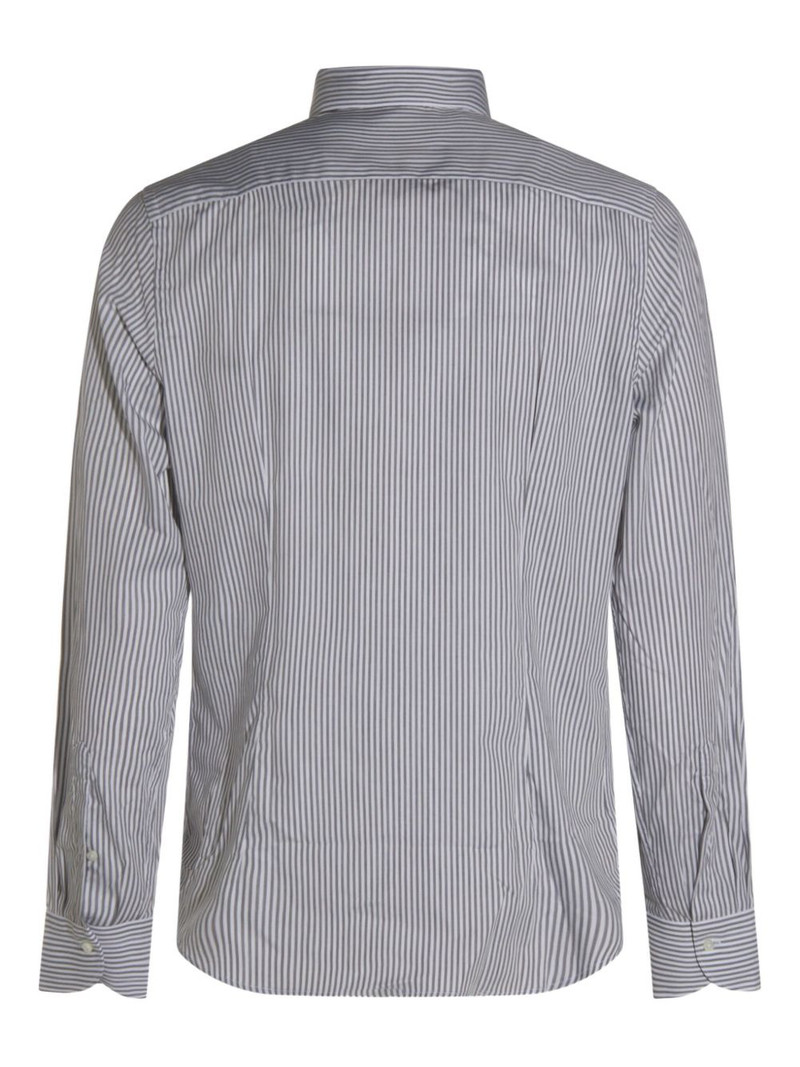 Canali striped-pattern long-sleeve shirt outlook
