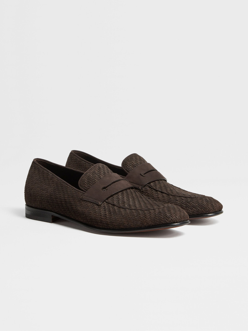 DARK BROWN PELLETESSUTA™ NUBUCK L'ASOLA LOAFERS 3