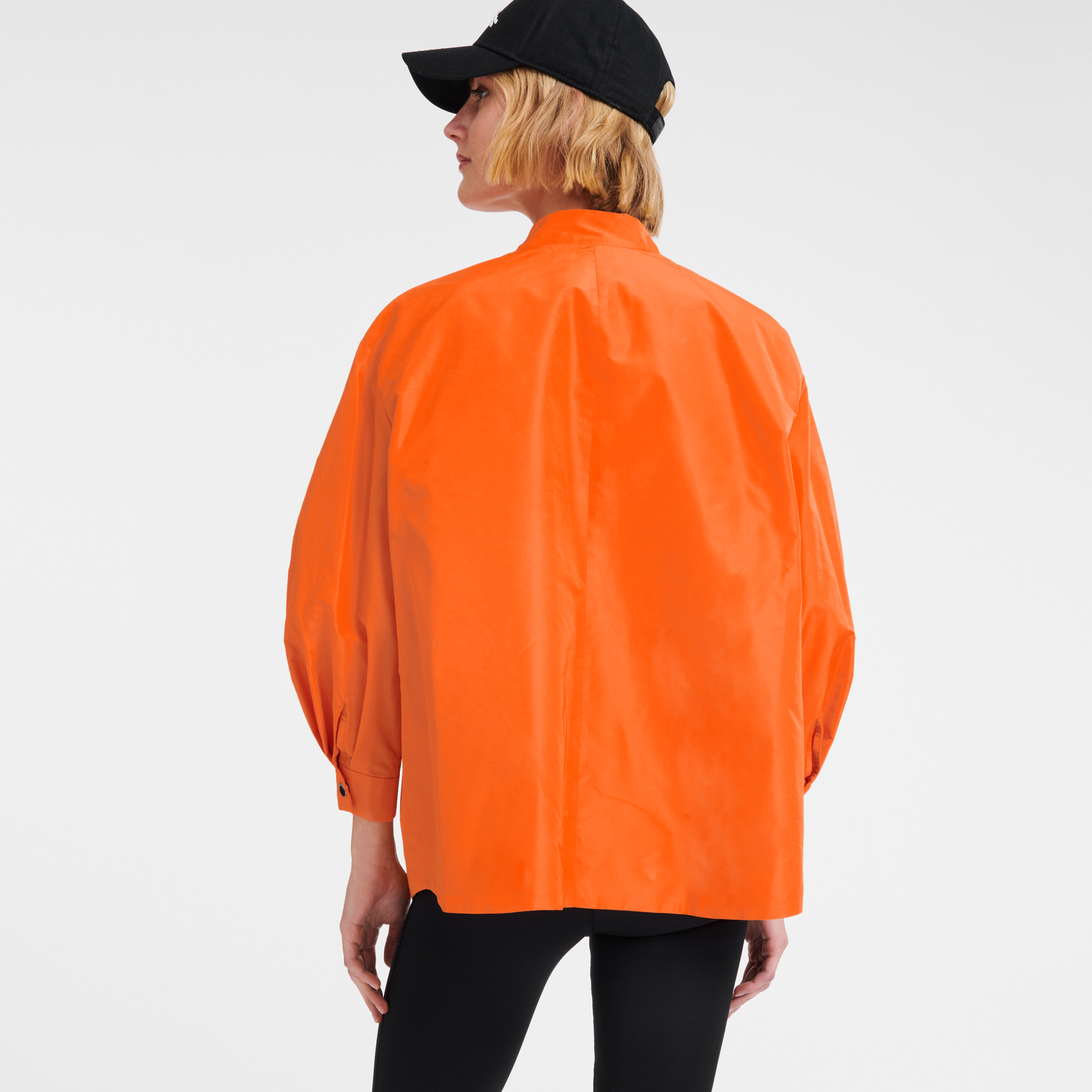 Kimono jacket Orange - Technical taffeta - 3