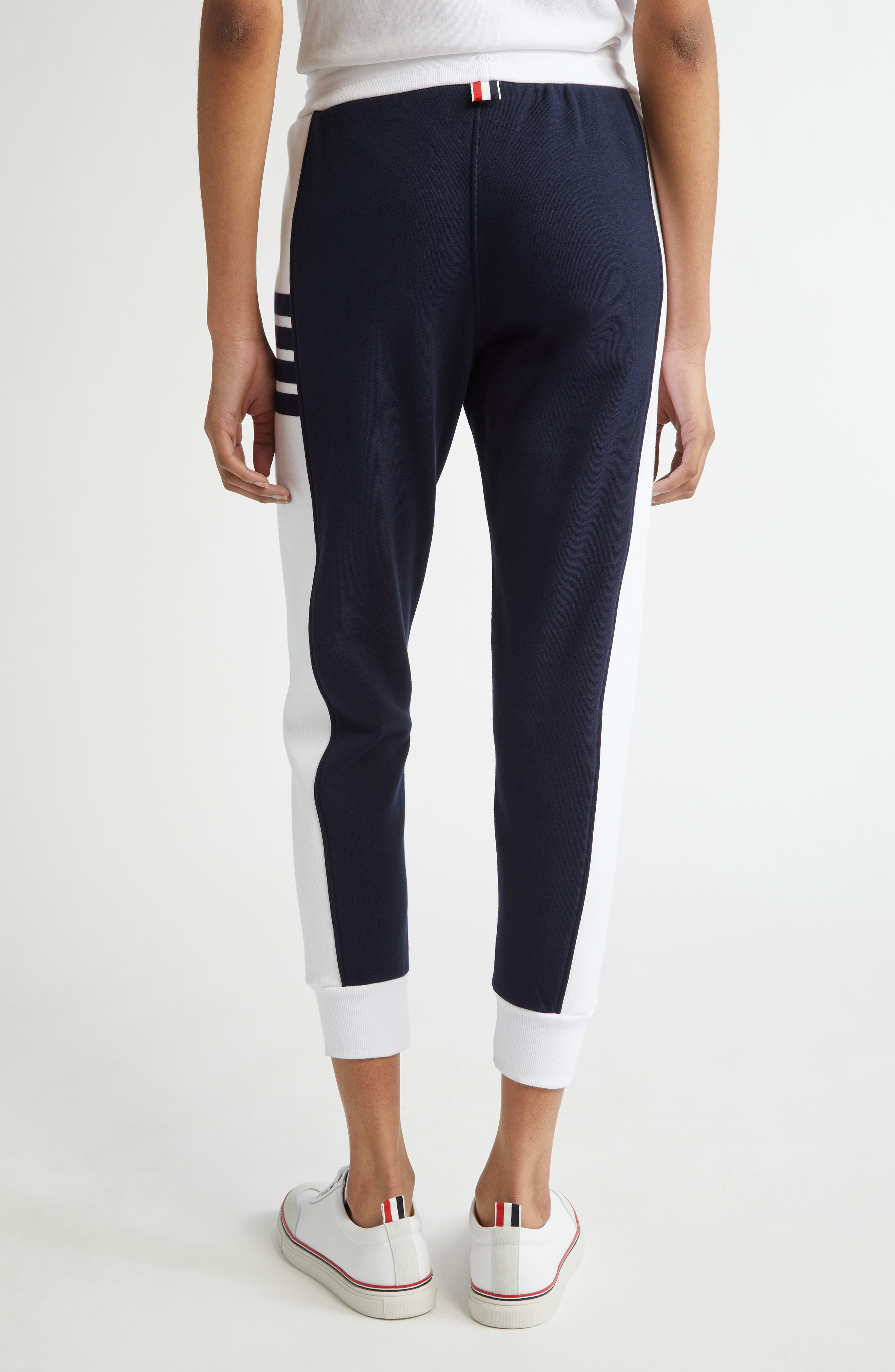 Thom Browne Classic Cotton Jersey Joggers in Navy at Nordstrom - 3