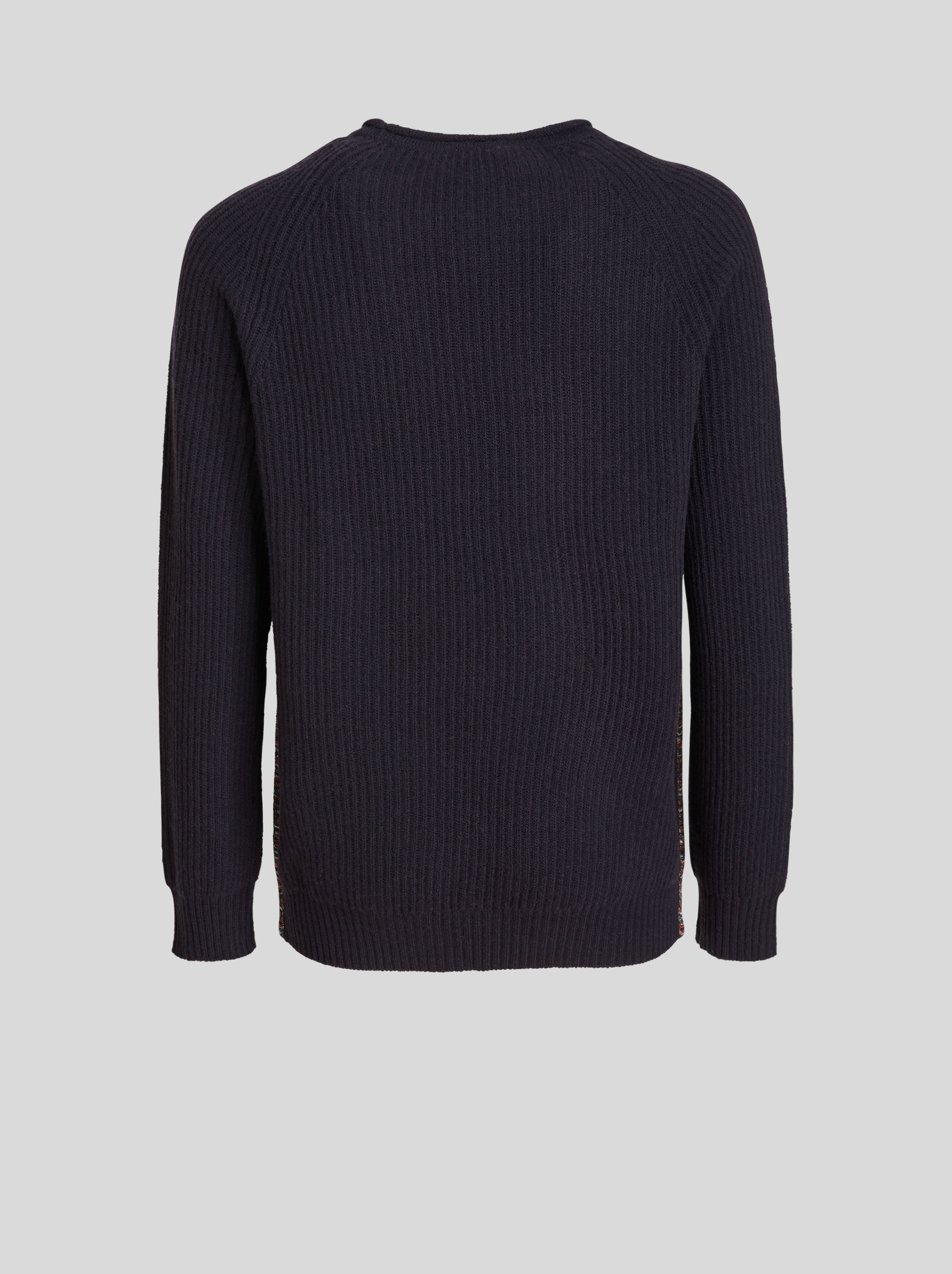 VIRGIN WOOL JUMPER WITH JERSEY TAPE - 5