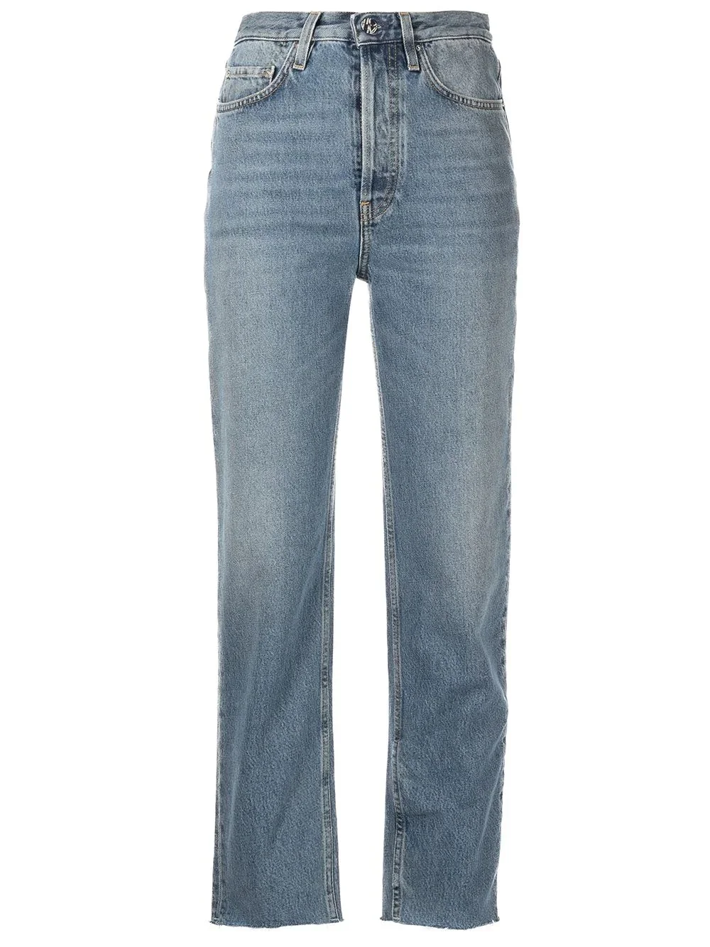 cropped straight-leg jeans - 1