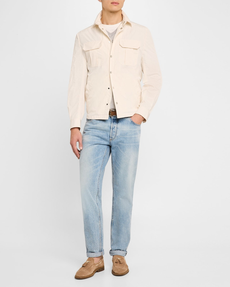 Brunello Cucinelli Men's Full-Zip Shirt Jacket outlook