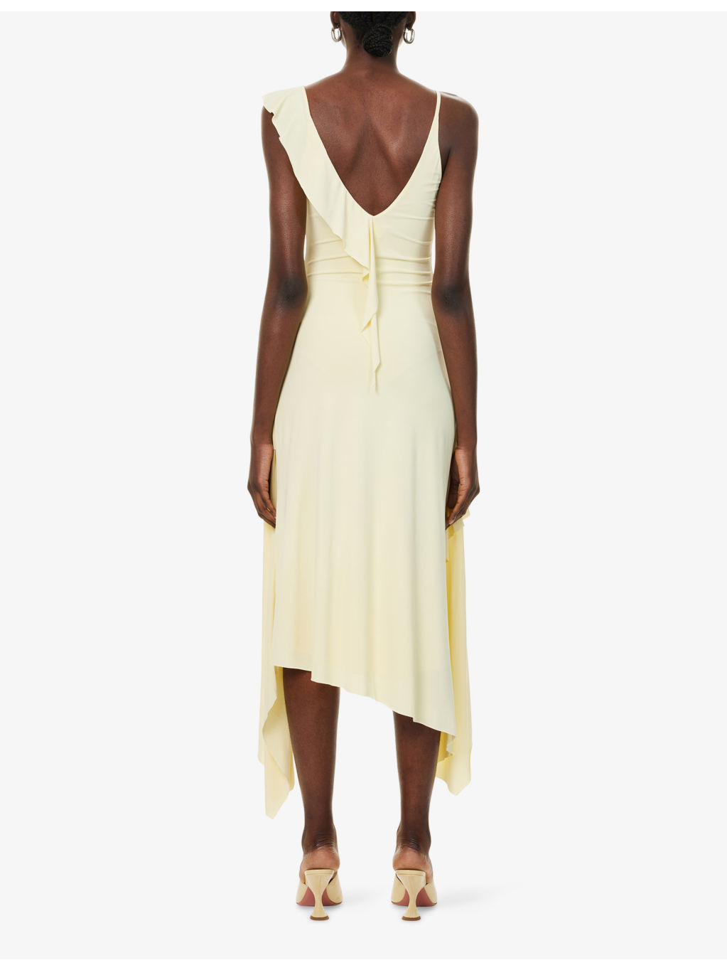 Marnie Asymmetric Stretch-Woven Midi Dress - 4