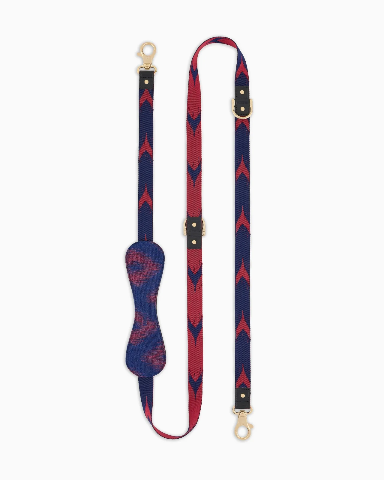 Poldo x Giorgio Armani leash in Ikat jacquard and leather - 1