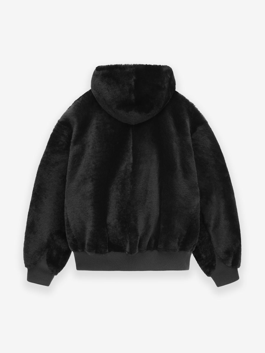 Shearling Hooded Bomber - 2