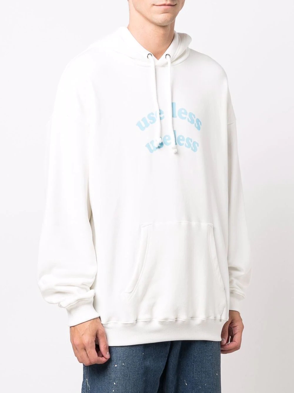 slogan-print pullover hoodie - 3