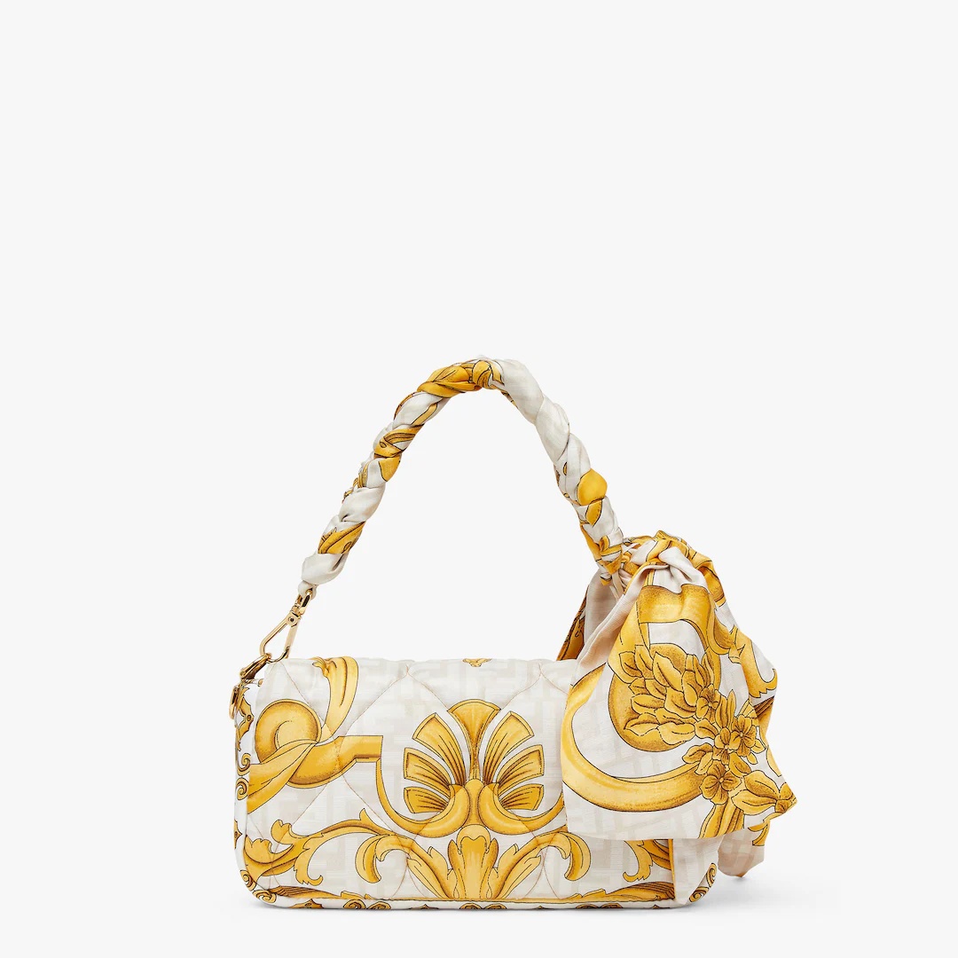 Fendace Quilted white silk  bag - 3